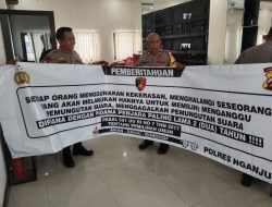 Kapolres Nganjuk Imbau Masyarakat Tidak Menghalangi Pemilu 2024 : Ancaman Pidana Bagi Pelanggar