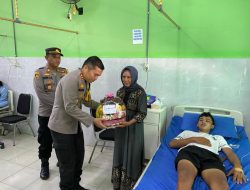 Kapolres Nganjuk Kunjungi Petugas PKD dan KPPS yang Dirawat Pasca Pemungutan dan Penghitungan Suara