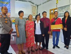 Cooling System Pasca Coblosan Pemilu, Polres Magetan Sambang Jemaat Gereja di Minggu Kasih