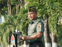 Kasrem 084/Bhaskara Jaya Membacakan Amanat Kepala Staf Angkatan Darat pada Upacara Bendera 17-an