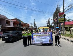 Sat Lantas Polres Dairi Sosialisasikan Target Operasi Keselamatan Toba 2024