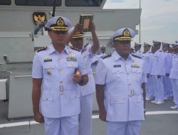 Dansatran Koarmada II Pimpin Sertijab Komandan KRI Pulau Rupat-712 dan Pengukuhan Komandan KRI Pulau Fani-731