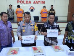 Polda Jatim Amankan Dua Tersangka Pembuat Kontrak Angkutan Ekspedisi Fiktif 11 Miliar Rupiah