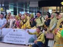 Perdana! Puluhan Jemaah Umrah Diberangkatkan dari Bandara Dhoho Kediri