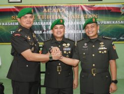 Kepala Staf Korem (Kasrem) 084/Bhaskara Jaya, Pimpin Sertijab Kasiter dan Dandim 0826/Pamekasan