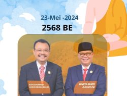 Bakal Calon Bupati Dairi & Wakil Bupati 2024-2029 St.Dr.(Can)RM Sinaga SH.MH & Barita Sihite S.Sos.M.Ap Mengucapkan Selamat Hari Raya Waisak