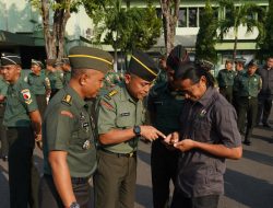 Cegah Judi Online dan Pinjaman Online di Kalangan Prajurit, Kasrem 084/BJ Melakukan Sidak