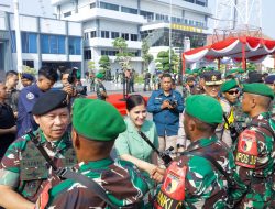 Dangartap III Surabaya Sambut Kedatangan Personel Satgas Pamtas RI-PNG Yonif 527/BY