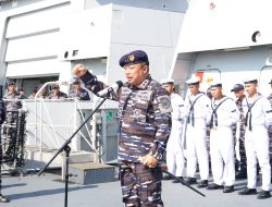 Sukses Ikuti Latma Multilateral Rimpac 2024, Pangkoarmada II Sambut Kedatangan KRI REM-331