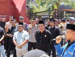 Kapolres Nganjuk Pimpin Langsung Pam Unras Damai Aliansi Mahasiswa Nganjuk