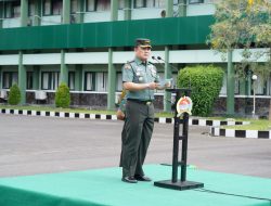 Kepala Staf Korem 084/Bhaskara Jaya Pimpin Apel Gelar Pasukan Pengamanan VVIP Kunjungan Kerja Presiden RI