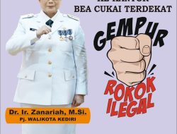 Gempur Rokok Ilegal ! Laporkan Peredaran Rokok Ilegal ke Kantor Bea Cukai Kediri