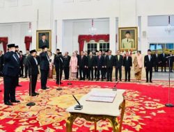Presiden Prabowo Lantik Para Menteri Kabinet Merah Putih di Istana Negara