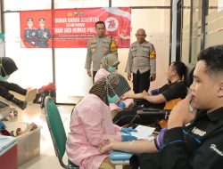 Sinergi untuk Kemanusiaan: Polres dan Wartawan Nganjuk Gelar Donor Darah dalam Rangka HUT Humas Polri ke-73