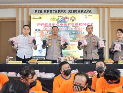 Polrestabes Surabaya Berhasil Ungkap Jaringan Narkoba, 16 Kg Sabu Disita