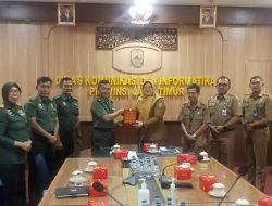 Kunjungi Kominfo Jatim, Tim Sansidam Kodam V Brawijaya Siap Kolaborasi Pengamanan Siber