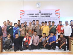 Harkamtibmas Pilkada 2024 Perguruan Silat Gelar Ikrar Kesepakatan dan Komitmen Damai di Mapolres Probolinggo