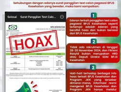 Hati-hati Warga Sidoarjo, Kali Ini Marak Beredar Hoax Terkait Test Pegawai BPJS Kesehatan