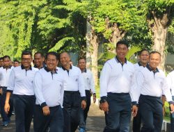 Danlantamal V Olah Raga Bersama Prajurit Satrol Dan Tim Intel Lantamal V