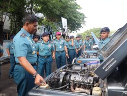 Guna Mendukung Pelaksanaan Tugas, Lantamal V Gelar Apel Kesiapan Dan Kelengkapan Kendaraan Dinas