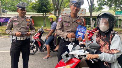 Polres Magetan Ajak Masyarakat Tingkatkan Kesadaran Berlalu Lintas Melalui Public Address