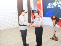 Polres Kediri Kota Gelar Upacara Korps Raport Kenaikan Pangkat Pengabdian