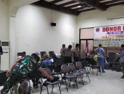 Anggota Kodim 0830 Surabaya Ikuti Donor Darah Peringati HPN 2025 dan HUT ke-79 PWI Jatim