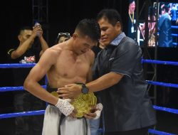 Prajurit Puslatdiksarmil Kodiklatal Letda Brian Alfa Raih Sabuk Emas MMA Kasal Cup 3 di Bali