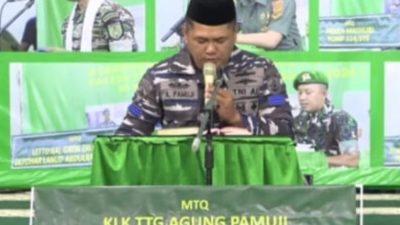 Prajurit Ditlat Kodiklatal Klk Agung Juara 3 MTQ Ke-2 TNI – Polri Wilayah Jawa Timur