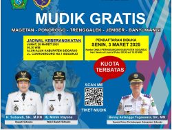 Pemkab Sidoarjo Buka Pendaftaran Mudik Gratis