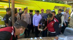 Operasi Ketupat Semeru 2025, Polresta Banyuwangi Gelar Tes Urine Bagi Sopir Bus