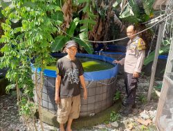Bhabinkamtibmas Desa Wadungasri Cek Budidaya Ikan Lele