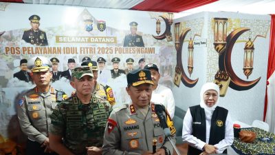 Tinjau Arus Mudik di Rest Area 575 A Ngawi Kapolda Jatim Himbau Pemudik Manfaatkan Posyan Untuk Istirahat