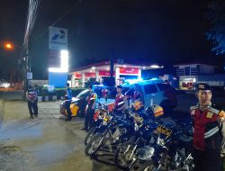 Polres Kediri Kota Gelar Patroli Skala Besar Cegah Gangguan Kamtibmas Arus Balik