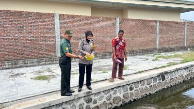 Tiga Pilar Wonoayu Kompak Tinjau Budidaya Ikan Gurami di Desa Mojorangagung