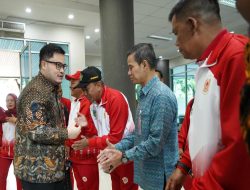 Lepas Kontingen ke Porprov IX Jatim, Mas Dhito : Kalau Dicurangi, Jangan Balas !