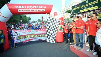 Peringatan HUT ke-78 Koperasi di Karanganyar Meriah, Dibanjiri Ribuan Peserta Jalan Sehat