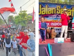Meriah, Jalan Sehat Desa Puhkerep- Rejoso Warnai Peringatan HUT ke-80 RI