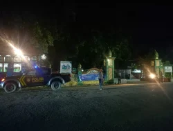Patroli Tarawih, Polsek Pagu Jaga Keamanan Masjid At-Taqwa Sitimerto Kediri