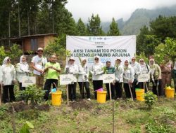 Peringati Hari Kartini, PT Sorini Agro Asia Corporindo, DLH dan TP PKK Kabupaten Pasuruan Gelar Aksi Tanam Pohon di Lereng Gunung Arjuna