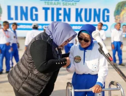 Bunda Lisdyarita Bungah Lihat Kaum Lansia di Ponorogo Kuat Senam Ling Tien Kung