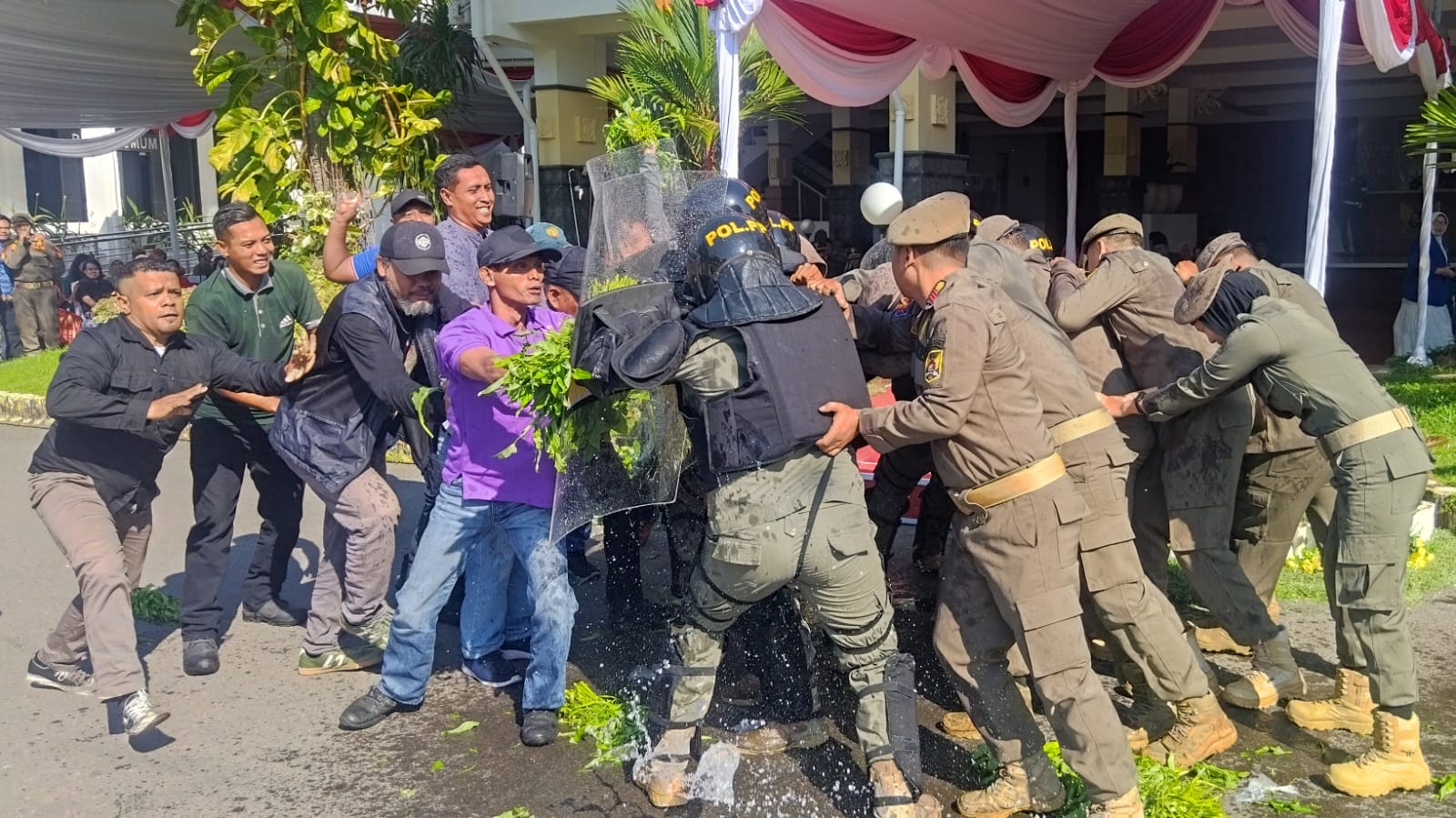 Semangat Pancasila Dalam HUT Satpol PP, Damkar dan Satlinmas di Kota Kediri