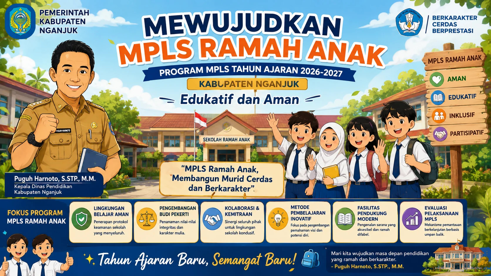 Tahun Ajaran Baru, Semangat Baru: Menatap Masa Depan Pendidikan Nganjuk Lewat MPLS Ramah Anak